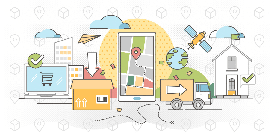 Illustration of a fulfillment process for an e-commerce business